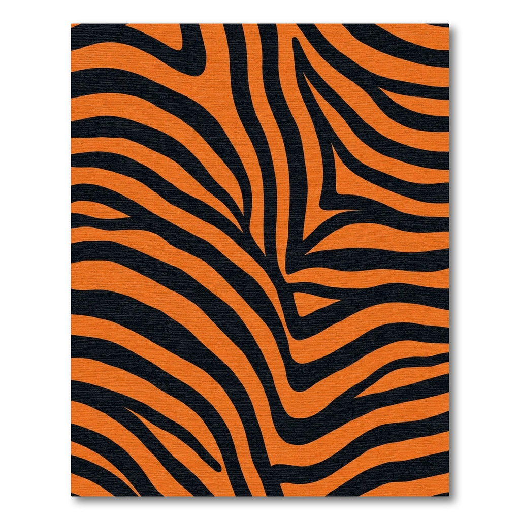 Bold Orange Black Zebra Stripes Rug