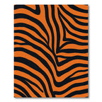 Bold Orange Black Zebra Stripes Rug