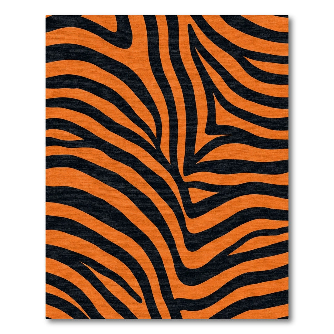 Bold Orange Black Zebra Stripes Rug