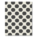 Cream And Black Octagon Grid Rug