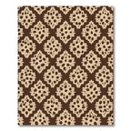 Brown Cream Mandala Tile Rug