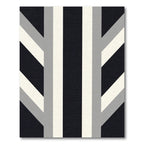 Modern Black White Gray Stripes Rug