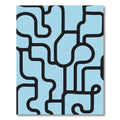 Black And Blue Organic Maze Rug