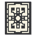 Dark Cream Geometric Maze Rug