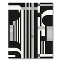 Monochrome Abstract Geometric Stripe Rug