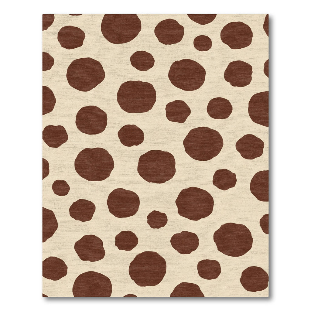 Brown Beige Scattered Circles Rug