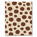 Brown Beige Scattered Circles Rug