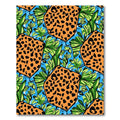 Bold Orange Leopard Jungle Leaves Rug