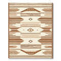 Earthy Brown Geometric Diamond Rug