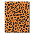 Vibrant Orange Black Spots Rug
