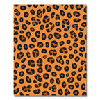Vibrant Orange Black Spots Rug