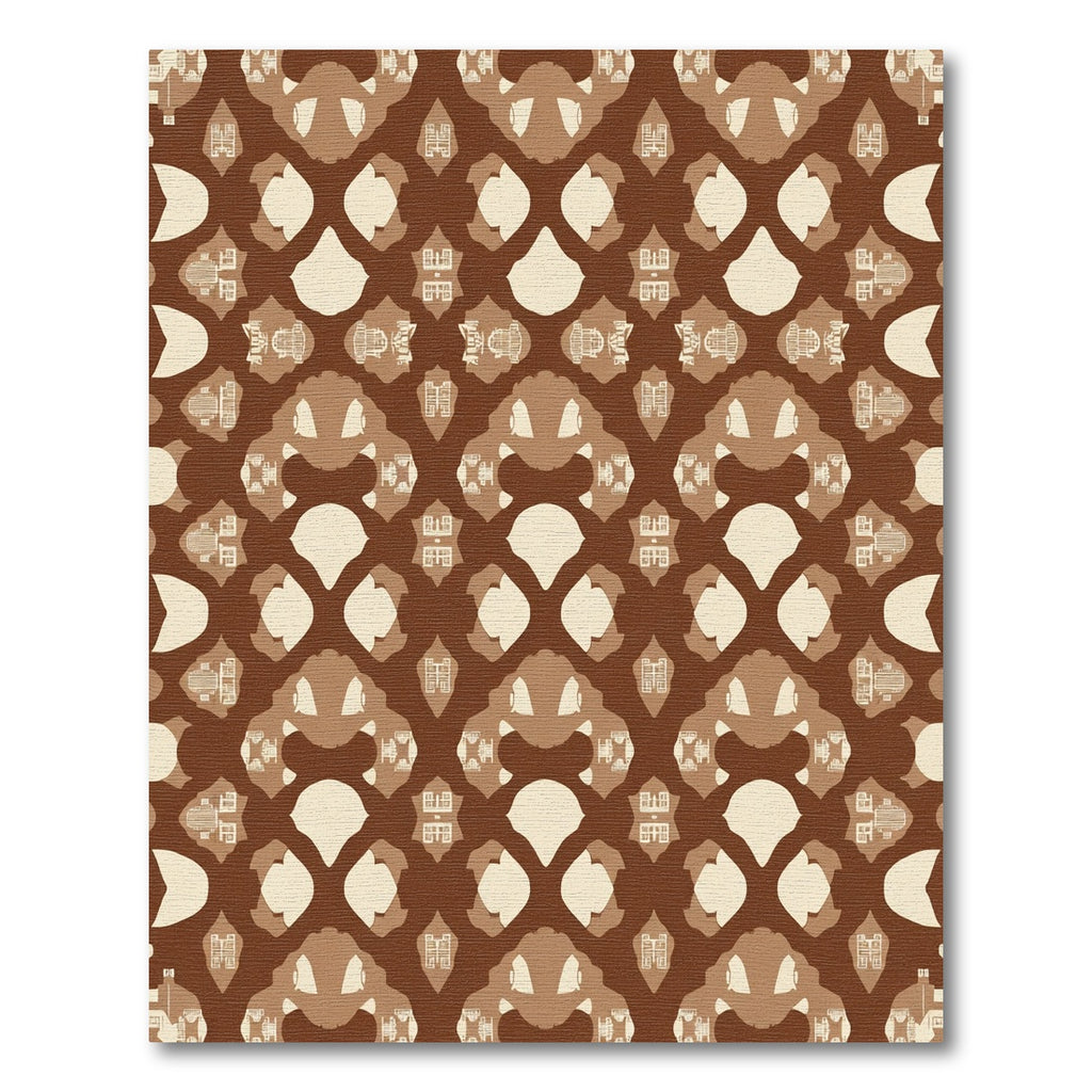 Earth Tones Ornate Architectural Lattice Rug