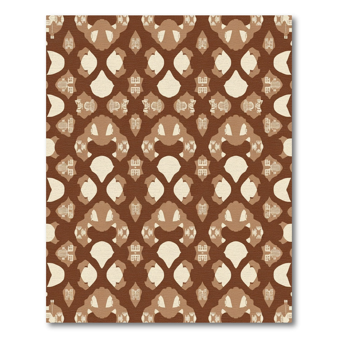 Earth Tones Ornate Architectural Lattice Rug
