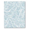 Powdery Blue Wavy Swirl Abstract Rug