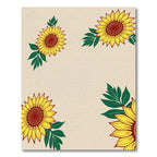 Bright Yellow Sunflower Border Rug