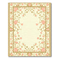 Peach Blossom Floral Vine Border Rug
