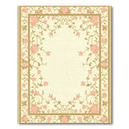 Peach Blossom Floral Vine Border Rug