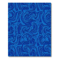 Deep Blue Swirling Organic Waves Rug