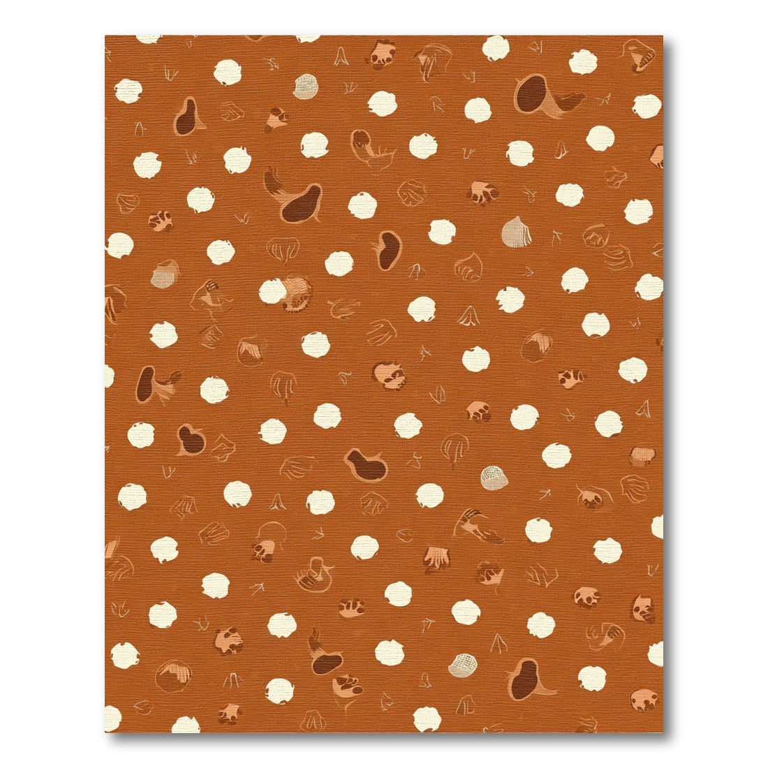 Terra Cotta Organic Dot Scatter Rug