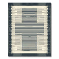 Geometric Glitch Monochrome Stripe Rug