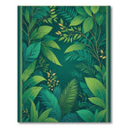 Emerald Canopy Botanical Illustration Rug