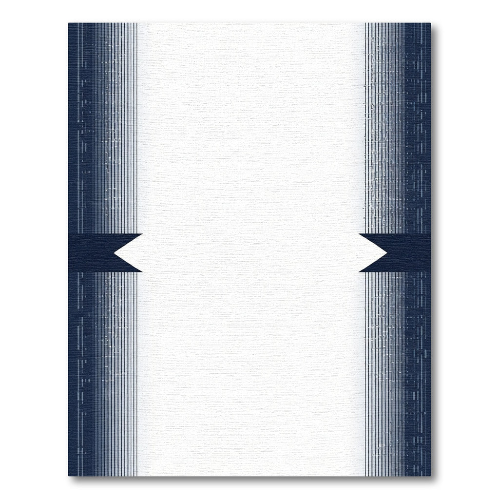Deep Navy Vertical Stripe Ribbon Rug