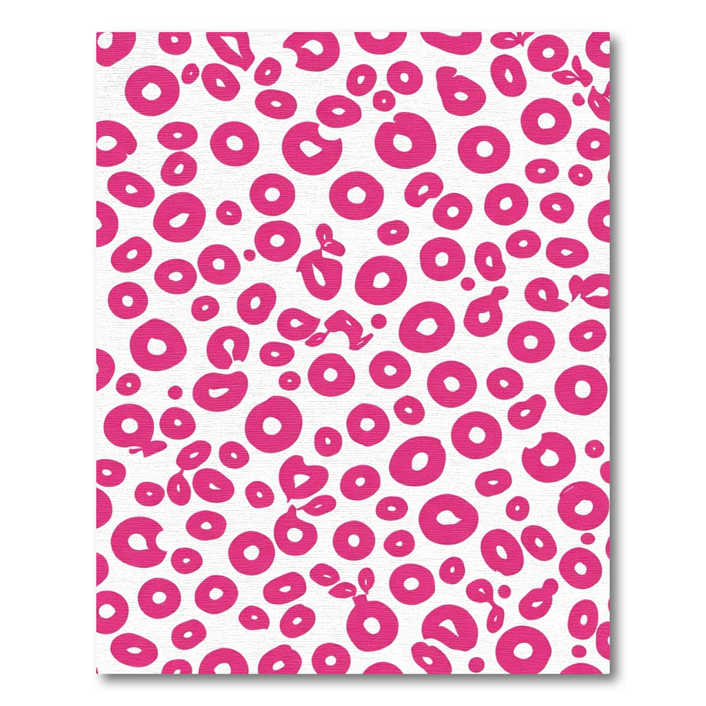 Bright Pink Scattered Circles Rug