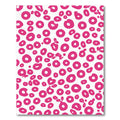 Bright Pink Scattered Circles Rug