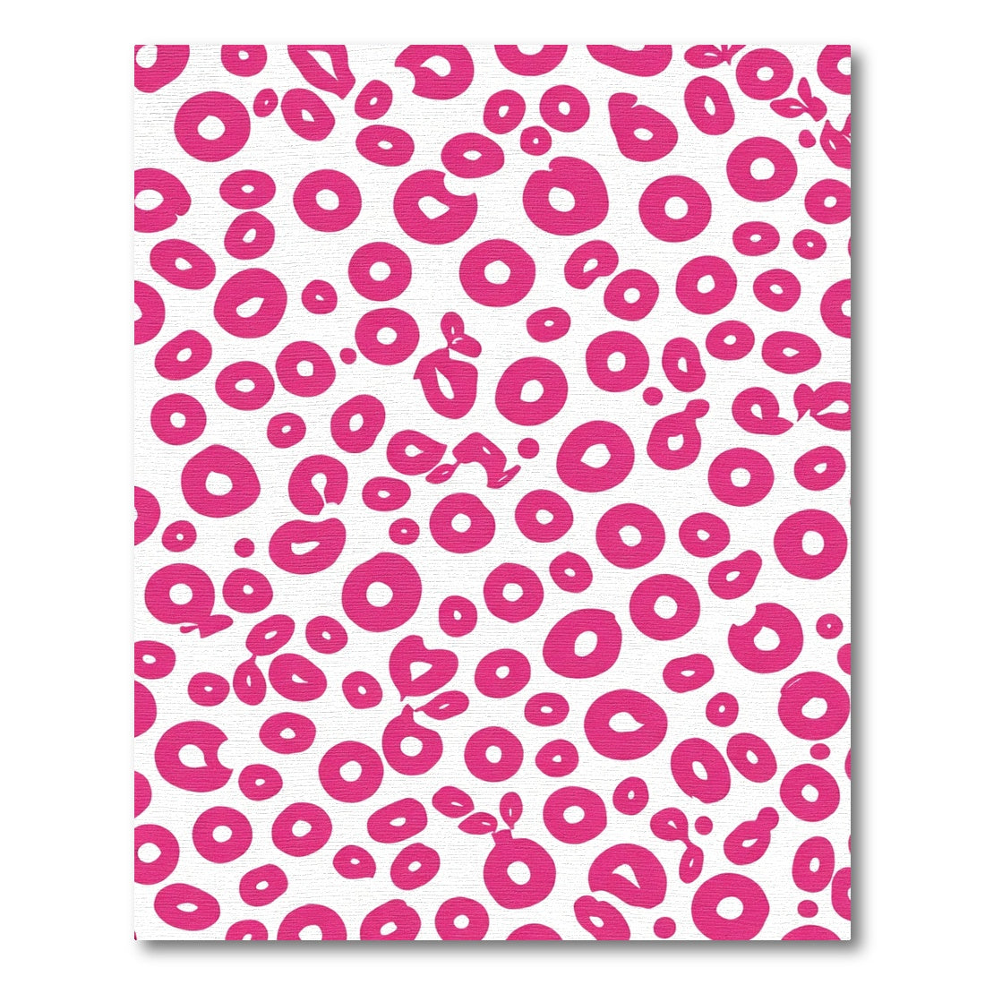 Bright Pink Scattered Circles Rug