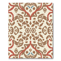 Terracotta Crimson Ivory Arabesque Rug