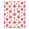 Pink Floral Meadow Garden Rug