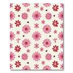 Pink Floral Meadow Garden Rug