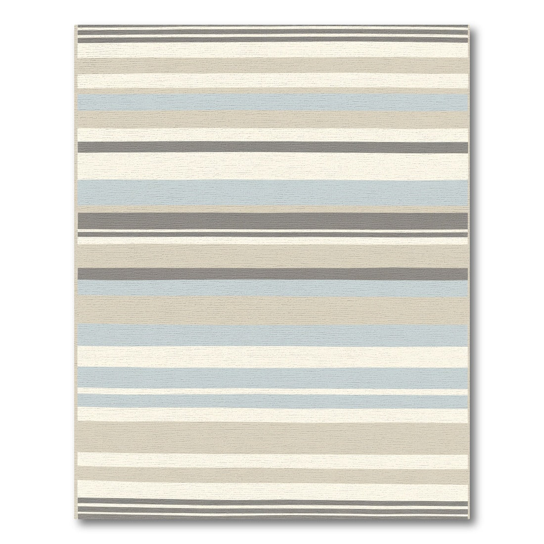 Neutral Tones Horizontal Stripe Rug