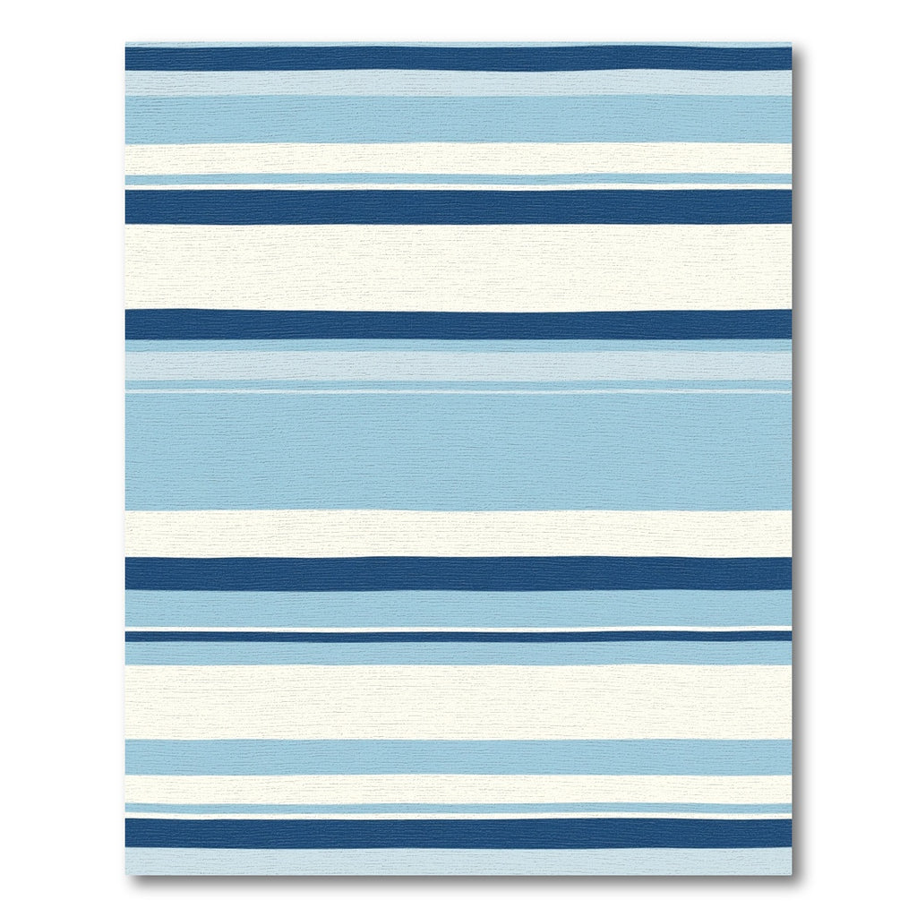 Coastal Blue Horizontal Stripe Rug