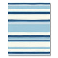 Coastal Blue Horizontal Stripe Rug