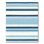 Coastal Blue Horizontal Stripe Rug