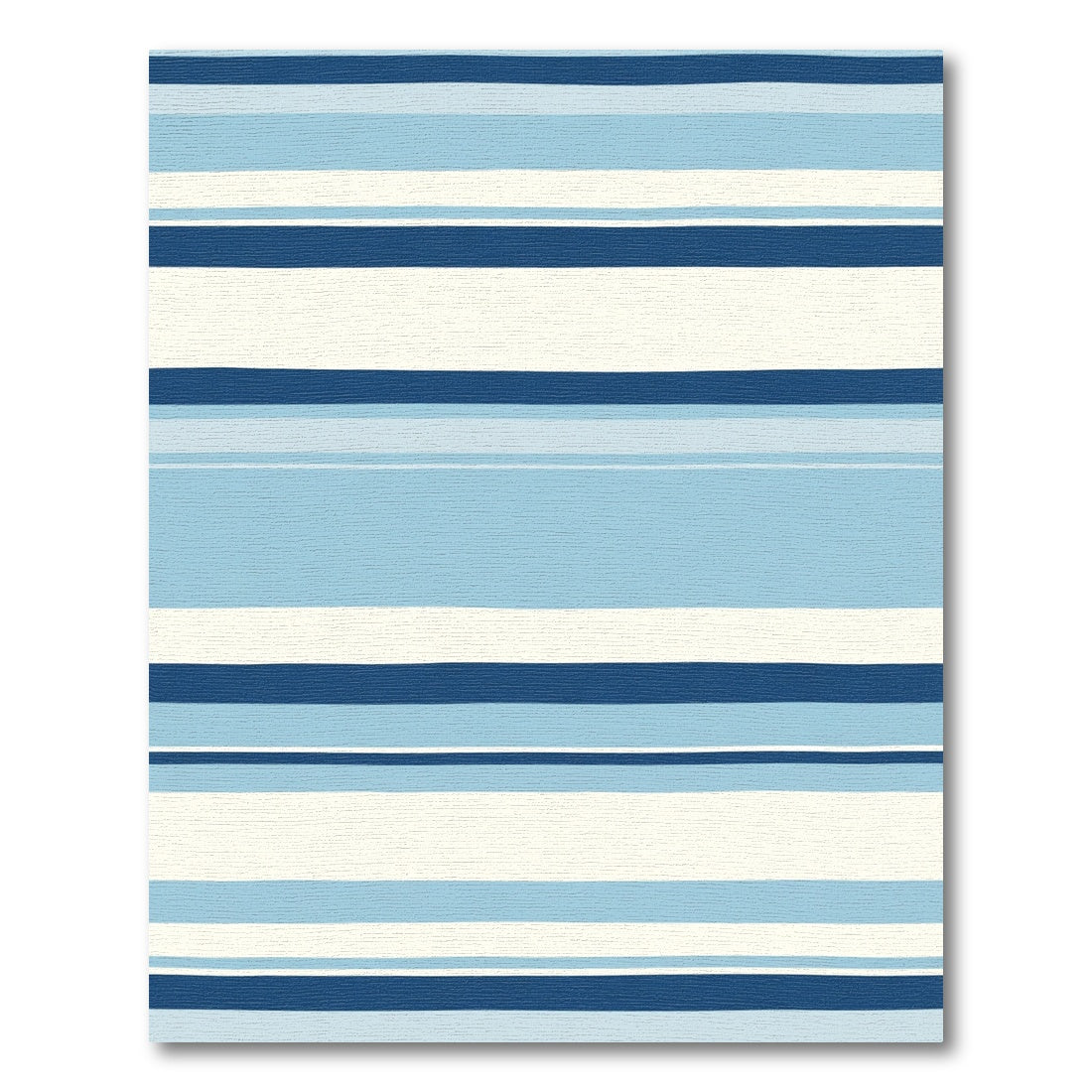 Coastal Blue Horizontal Stripe Rug