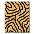 Bold Mustard Abstract Swirl Rug