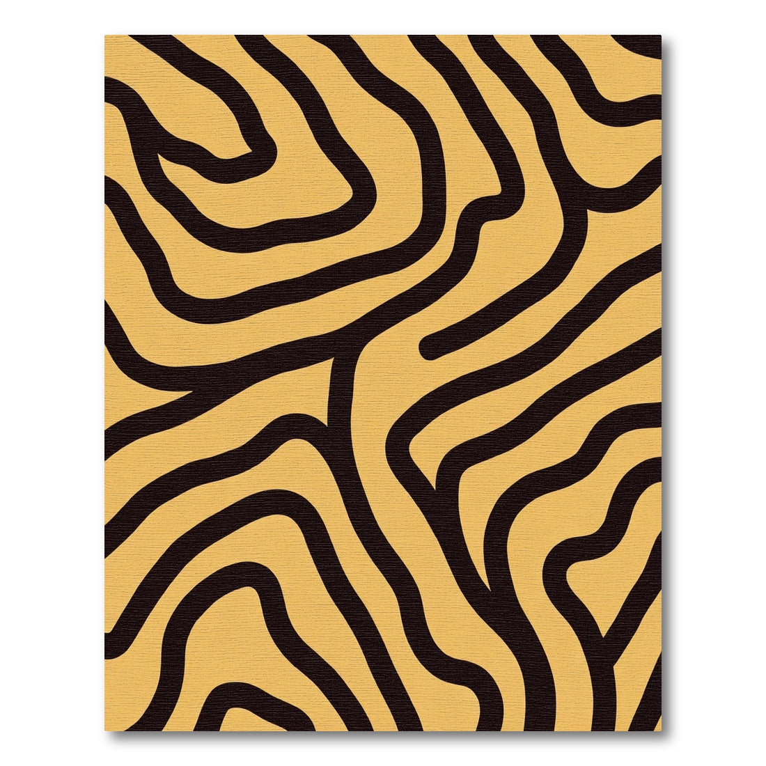 Bold Mustard Abstract Swirl Rug