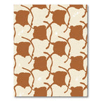 Terracotta White Organic Intertwined Loops Rug
