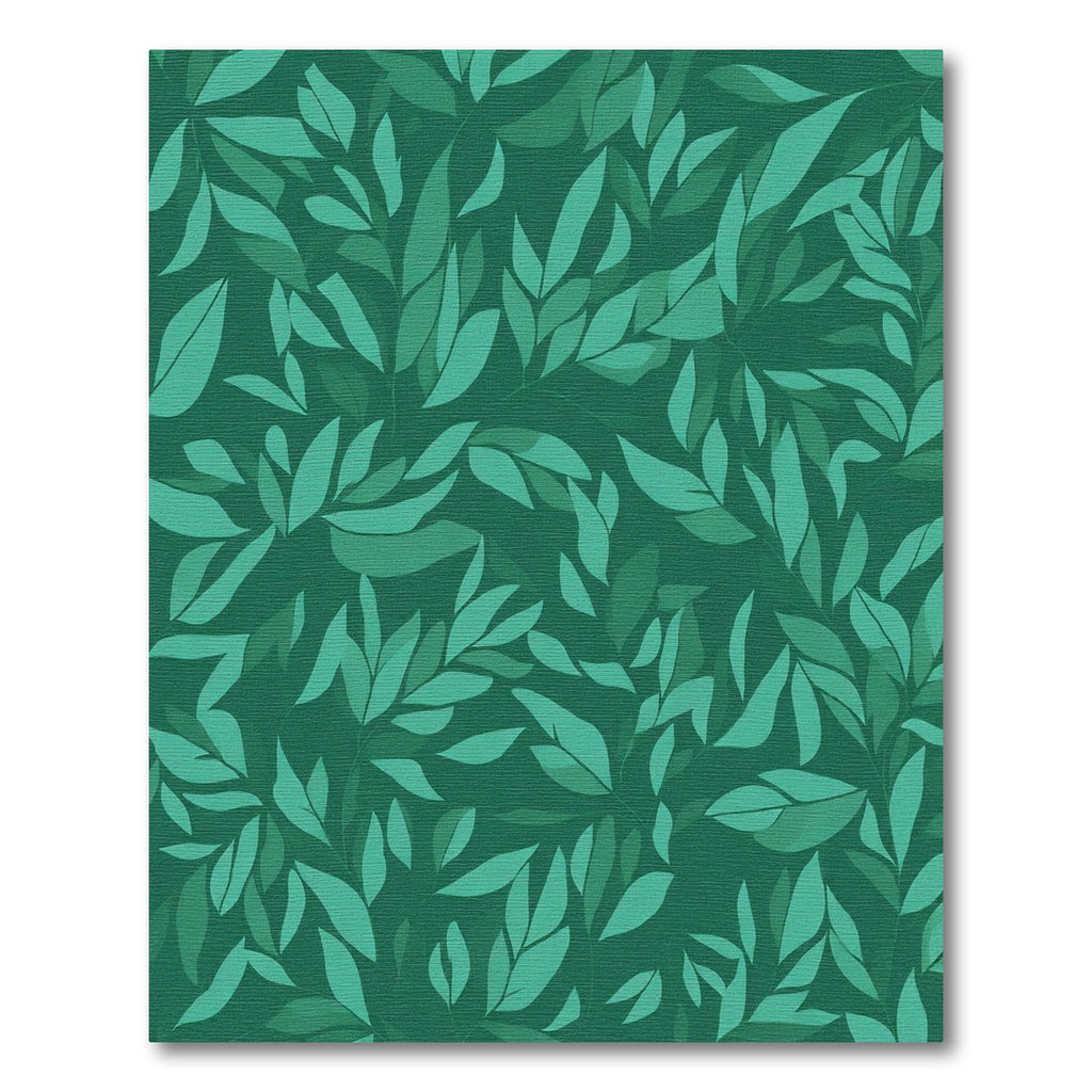 Emerald Green Leafy Branch Landscape Rug