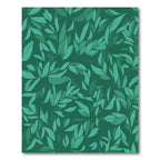 Emerald Green Leafy Branch Landscape Rug