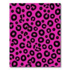 Bold Pink Black Leopard Spot Rug