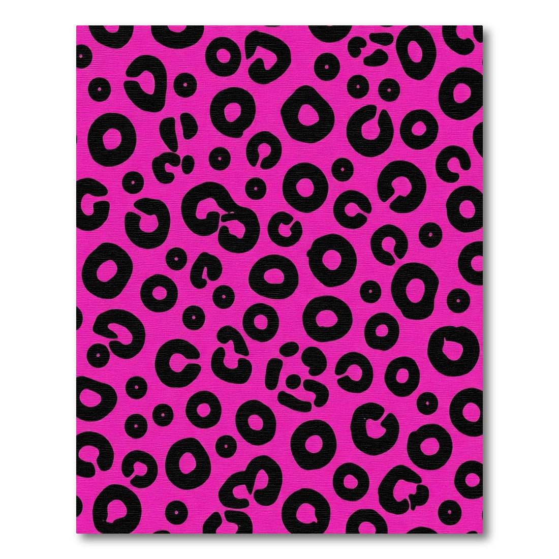 Bold Pink Black Leopard Spot Rug