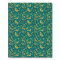 Teal Yellow Abstract Bird Silhouette Rug