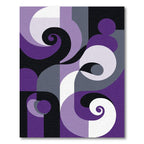 Purple Swirl Geometric Abstract Rug