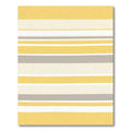 Modern Yellow Gray Horizontal Stripe Rug