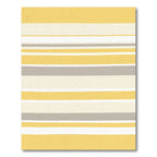 Modern Yellow Gray Horizontal Stripe Rug