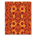 Bold Orange Floral Medallion Rug