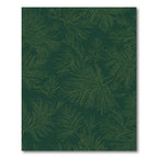 Emerald Green Feather Abstract Art Rug